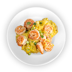 Omelette Cheese, Tomato & Prawn 